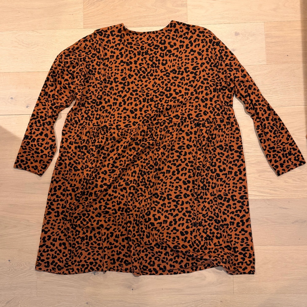 ASOS Curve Rust and Black Leopard Print Dress - Picture 5 of 5